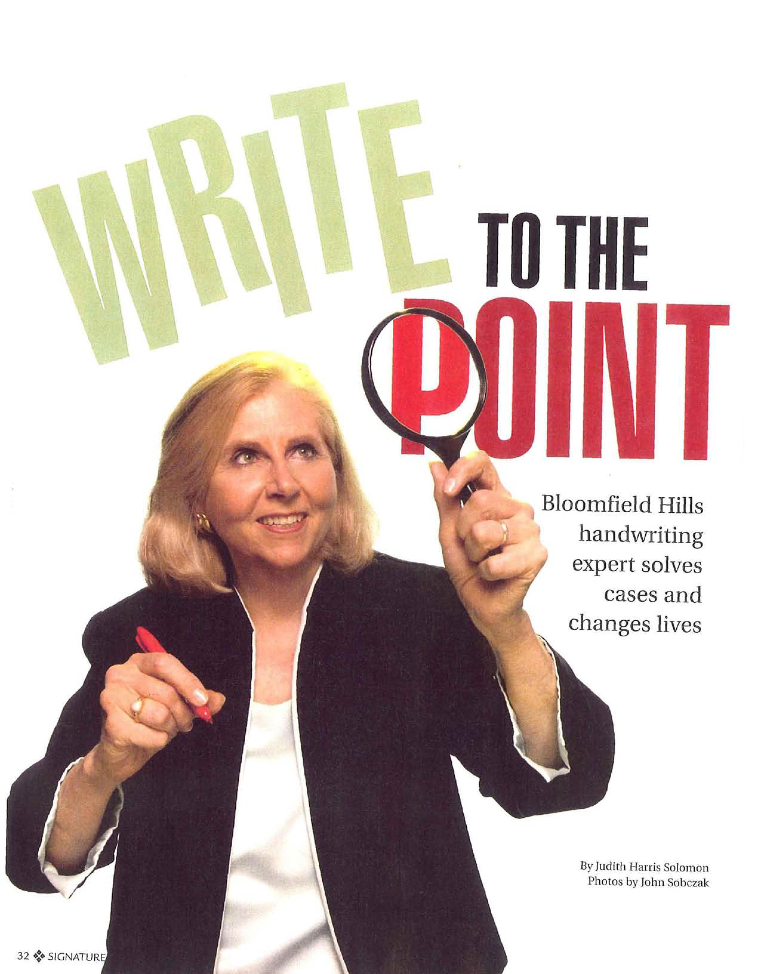 photo of article entitled write to the point